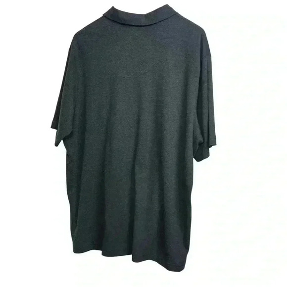 Lands' End Short Sleeve Polo Shirt Pocket Dark Charcoal Heather Mens Size XXL - Picture 4 of 6
